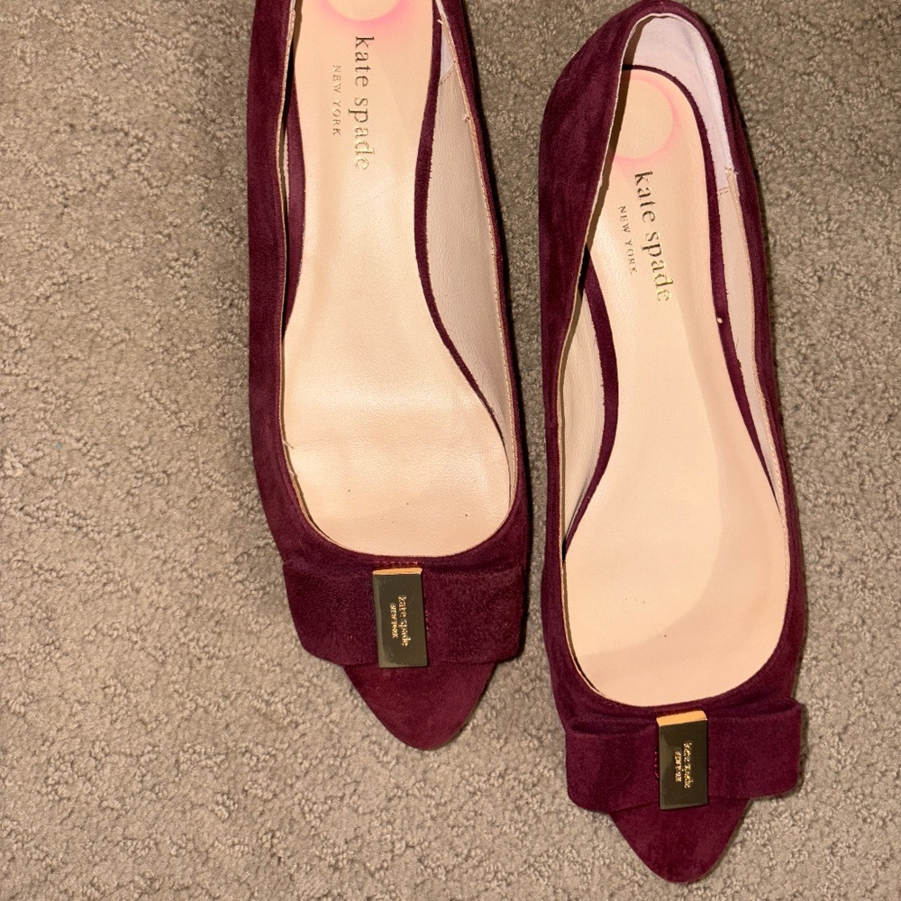 Kate Spade Burgundy Flats